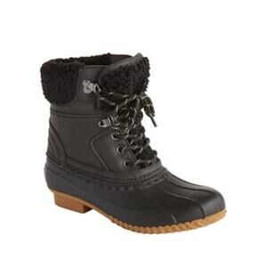 Tommy Hilfiger Rainah Duck Boots Waterproof Rain Boots Black | Size 7